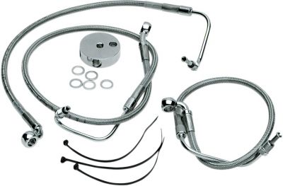 12042756 - DRAG SPECIALTIES FRONT BRAKE LINE STAINLESS STEEL