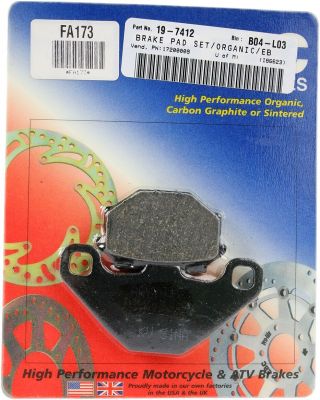 17200009 - EBC BRAKE PAD FA SER ORGANIC