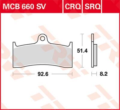 17211087 - TRW Lucas BRAKE PAD TRW MCB660SV