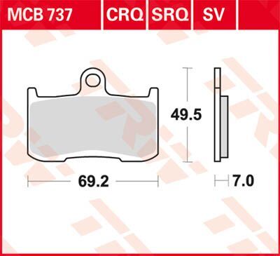 17211139 - TRW Lucas BRAKE PAD TRW MCB737SV