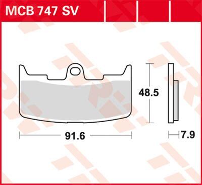 17211146 - TRW Lucas BRAKE PAD TRW MCB747SV