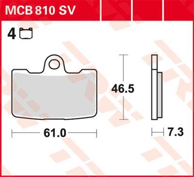 17211294 - TRW Lucas BRAKE PAD TRW MCB810SV