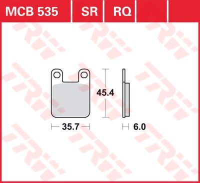 17220410 - TRW Lucas BRAKE PAD TRW MCB535