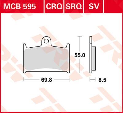 17220462 - TRW Lucas BRAKE PAD TRW MCB595