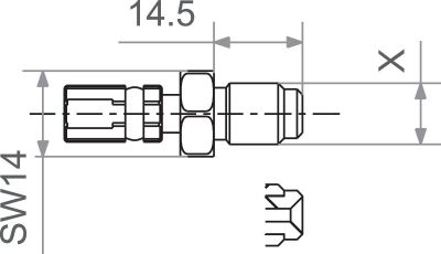 17420524 - TRW Lucas FIT M10x1.0 MALE SWIVEL G