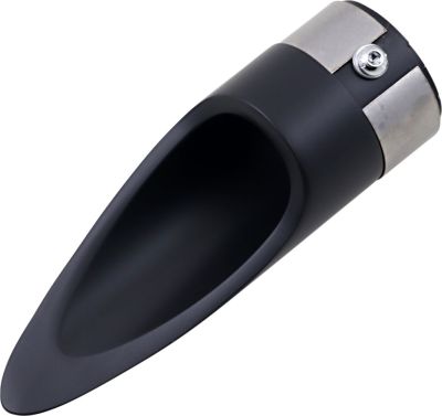 18120199 - BARON EXHAUST TIP SCALLOP BLK