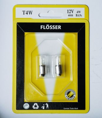 20600401 - FLOSSER BULB T4W 12V 4W BA9S 10PK