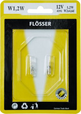 20600403 - FLOSSER BULB 12V 1 2W T5 W2X4 6D 10PK