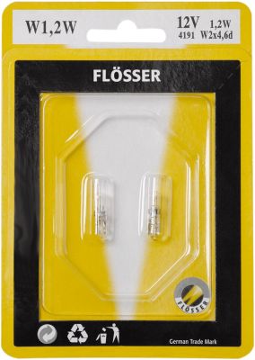 20600409 - FLOSSER BULB 12V 2W T5 W2X4 6D 10PK