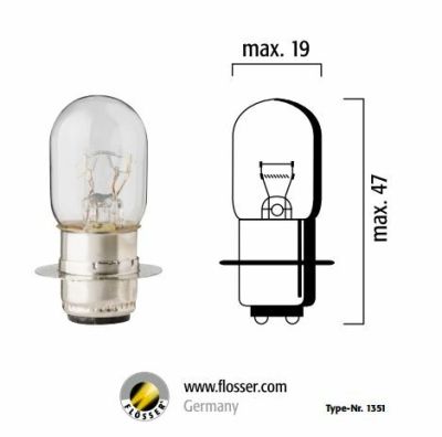 20600617 - FLOSSER BULB 12V 35/35W P15d-25-1 10PK