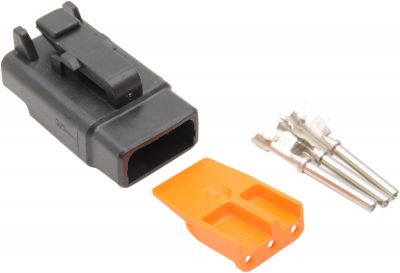 21200310 - NAMZ PLUG DEUTSCH DTM 3-SOCKET CONNECTOR KIT BLACK