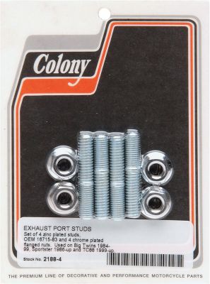 24010126 - COLONY STUD & NUT EXHAUST 84-99