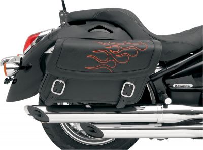 35010221 - SADDLEMEN SADDLEBAG FLAME ORG MD