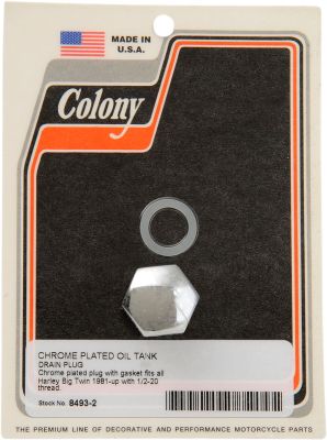 DS190899 - COLONY CHR HEX DRAIN PLUG 1/2-20