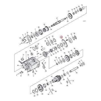 500545 - MCS Transmission sprocket, 22t