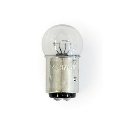 500770 - MCS Turn signal bulb, Bullet Light. Clear glass. 12V21cp/6cp