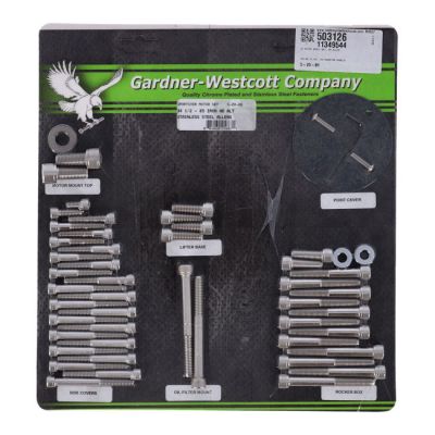 503126 - GARDNER-WESTCOTT GW MOTOR SCREW SET, SS ALLEN