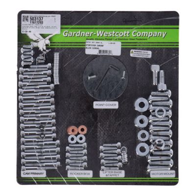 503137 - GARDNER-WESTCOTT GW MOTOR SCREW SET, CHROME ALLEN