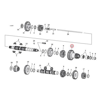 503639 - Andrews, 5th gear mainshaft (main drive gear)