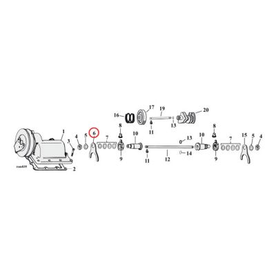 503770 - Andrews, shifter fork, 1-2 counter shaft