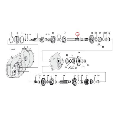 503890 - Andrews, transmission mainshaft KH, XL