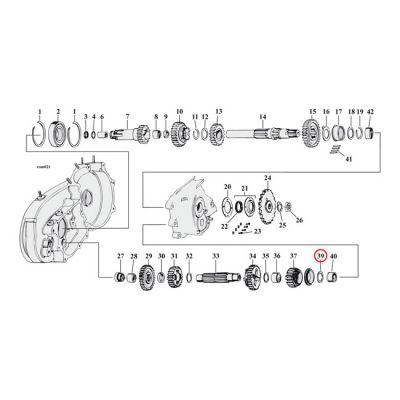 504755 - MCS Thrust washer, countershaft 1st gear .040"