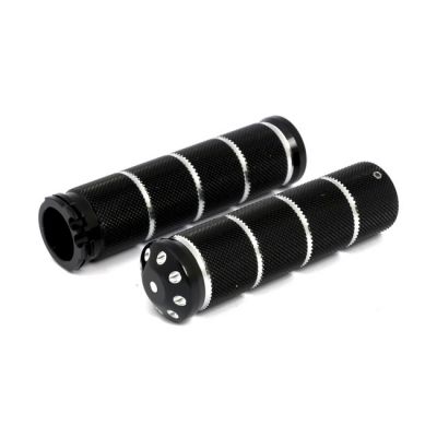 505138 - MCS Throttle grip set Bomber. Knurled. Black CM