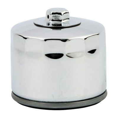 508527 - MCS, spin-on oil filter with top nut. Chrome