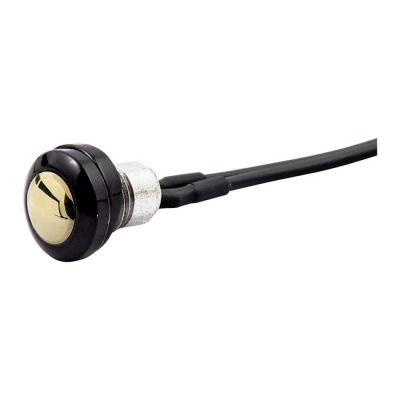 508643 - MCS Smooth push button switch. Two-Tone black/brass