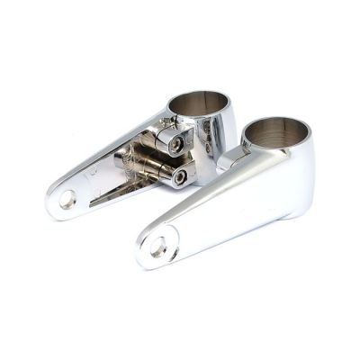 508773 - MCS Clampah, side-mount headlamp bracket assembly. Chrome