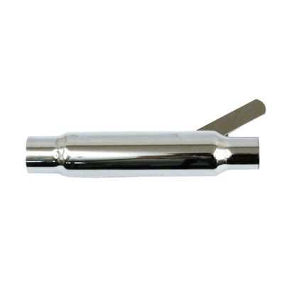 509590 - MCS Shorty straight cut universal muffler12" long chrome