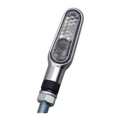 510126 - Daytona,D-Light mini LED turn signal set. Chrome, smoke lens