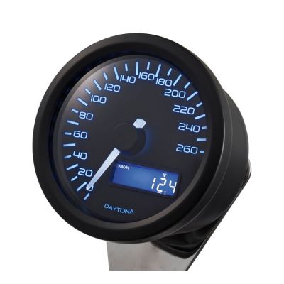 510143 - Daytona, Velona 60mm electronic speedometer 260km/h, black