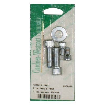 510905 - GARDNER-WESTCOTT Triple tree pinch bolt set. Chrome Allen heads