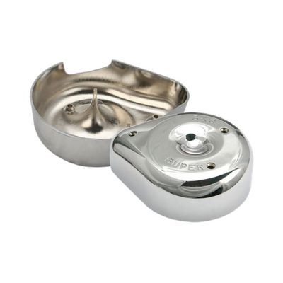 512026 - S&S, Super E/G air cleaner cover, notched. Chrome