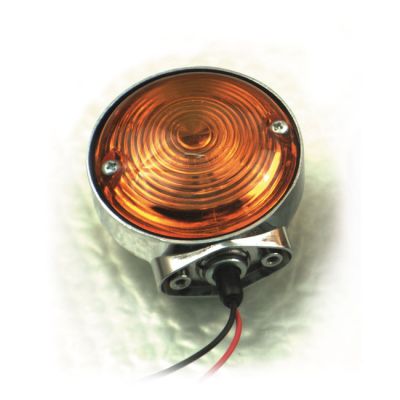 512730 - MCS FL 63-85 style turn signal assembly. Amber lens