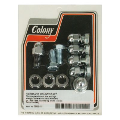 513105 - Colony, jiffy mount kit. Chrome acorn