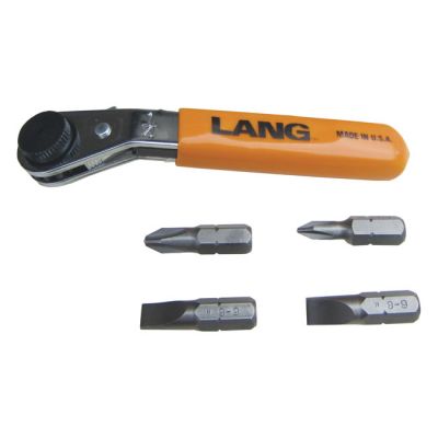 514176 - Lang Tools, mini ratcheting bit wrench. Reverse offset