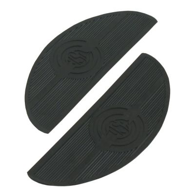 515280 - MCS Oval shaped floorboard pads. Rider. Black