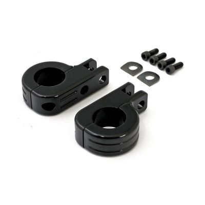 515298 - MCS Engine guard foot peg mount kit. 1-1/4" (32mm) tubing. Black