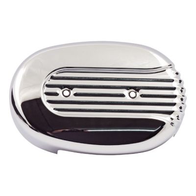 515387 - MCS XL Sportster air cleaner cover. Chrome, grooved