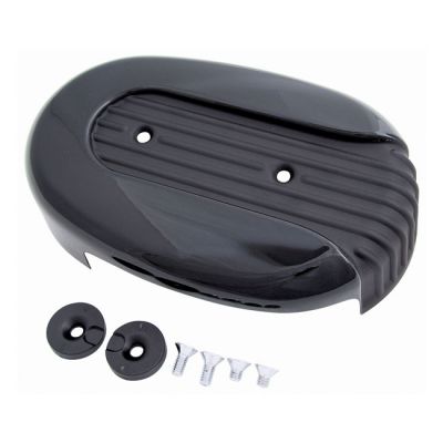 515433 - MCS XL Sportster air cleaner cover. Black, grooved