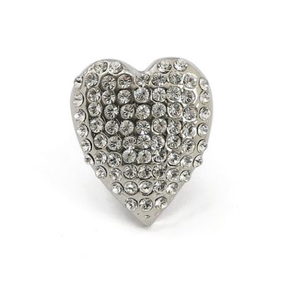515774 - MCS License plate mount kit Heart. Chrome/Diamonds