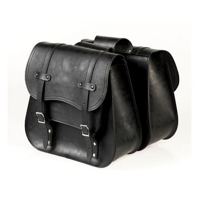 515817 - Ledrie, reinforced rigid leather saddlebag set. Throw-over