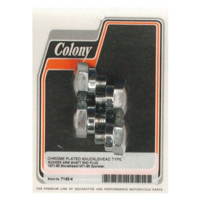 515960 - Colony, rocker shaft end plug set. Knuckle style. Chrome