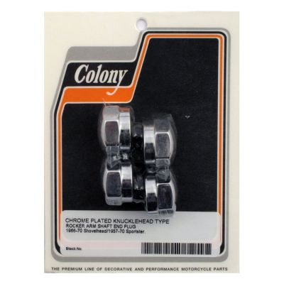 515965 - Colony, rocker shaft plug set. Knuckle style. Chrome