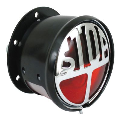 516086 - MCS STOP taillight. Black. Red lens