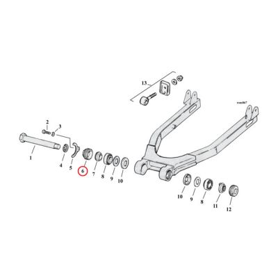 518122 - MCS LOCK NUT, RIGHT SWINGARM BEARING