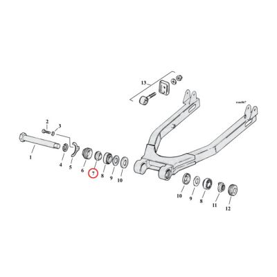 518123 - MCS BEARING SPACER, OUTER. SWINGARM