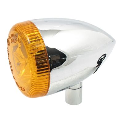 519171 - MCS 3-1 LED bullet taillight / turn signal combo. Chrome. Amber